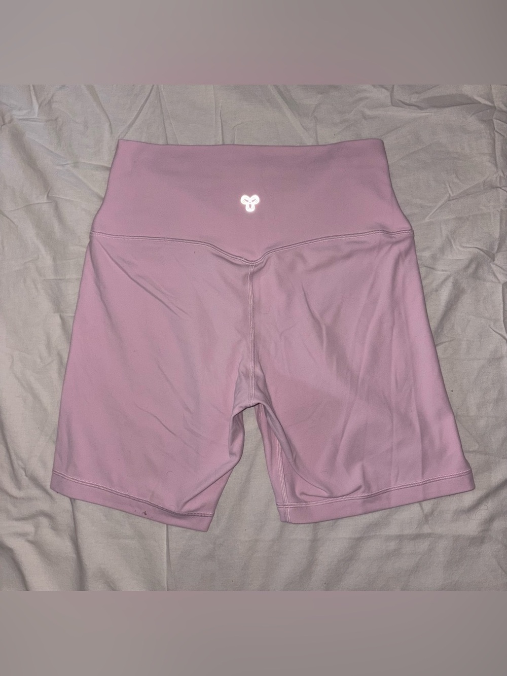 Aritzia Light Pink High-Waist Bike Shorts - Picture 2 of 3